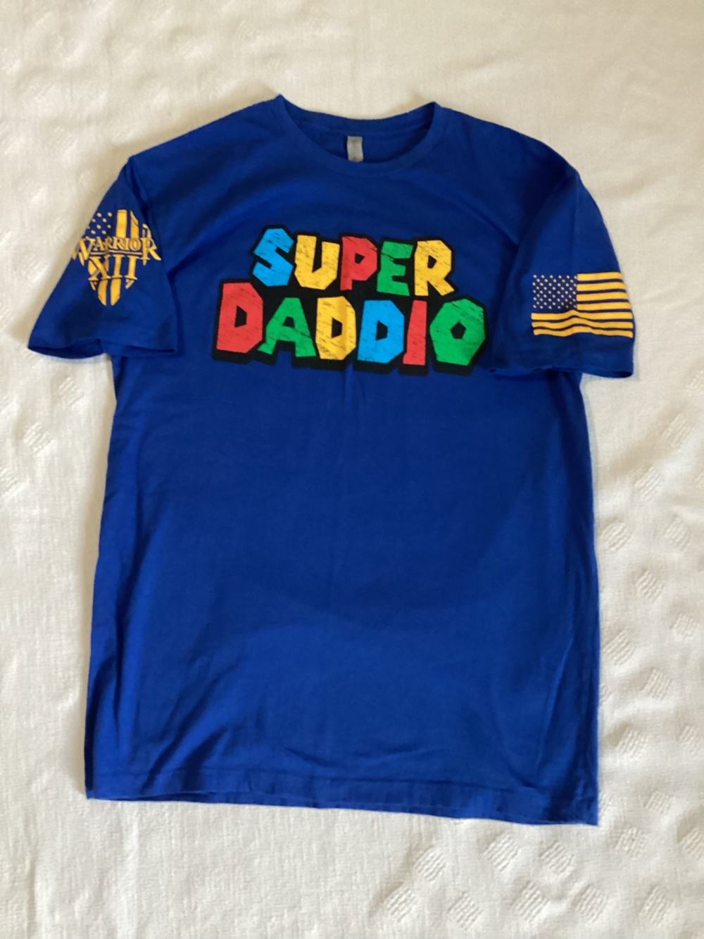 Super Daddio Gamer Dad Fan Gift Men Graphic T-shirt SZ XL
